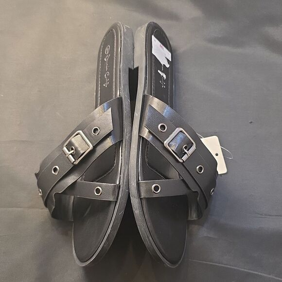 BRAND NEW JESSICA CARLYLE WOMENS STRAPPY DOME-STUD EMBELLISHED SANDAL - Picture 8 of 14